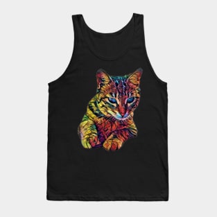 Colorful Cute Cat Tank Top